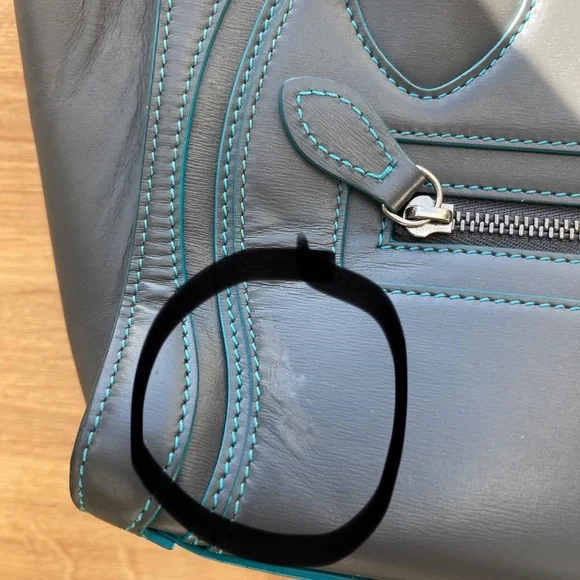 Celine Nano Luggage Tote Leather Handbag Made in Italy - Picture 5 of 15